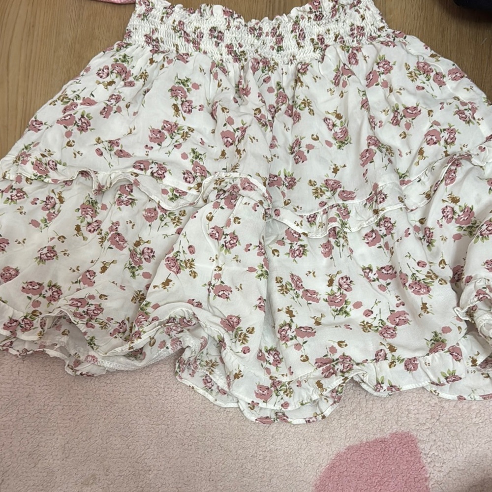 Nui Pink and White Floral Camisole with Airy Design